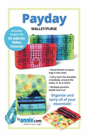 [PBA302] Payday, Wallet/Purse Pattern, By Annie