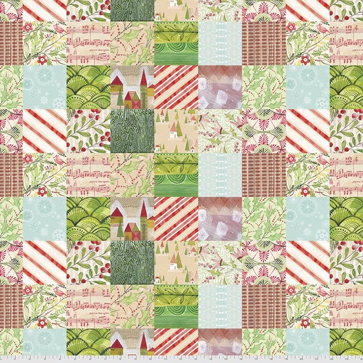 [PWCD010.XMULTI] Holly Jolly Patches Multi, Cori Dantini, FreeSpirit Fabrics