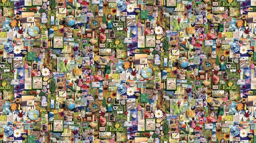 [DP25233-75] Earth Color Collage Fabric, Shelley Davies, Northcott Fabrics