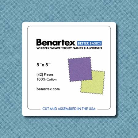 [WWV25PK] Whisper Weave Too, 5x5 Charms 42pcs, Nancy Halvorsen, Benartex