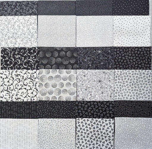 [RSPFQ] Salt & Pepper Fat Quarter Bundle, Ramblings, P&B Textiles