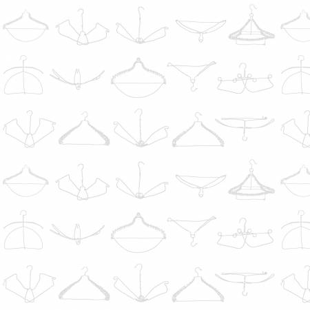 [C15258-WHITE] Press On Wire Hangers, by J. Wecker Frisch for Riley Blake Designs