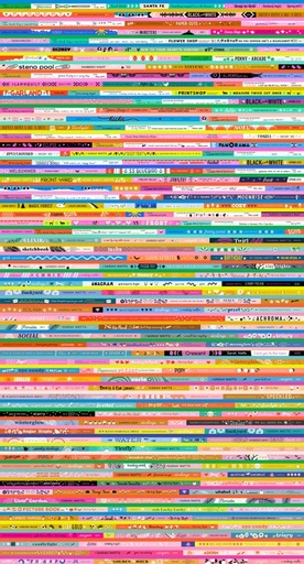 [RS5179 11] Selvedge Magic, Novelty Text and Words Multi, Ruby Star