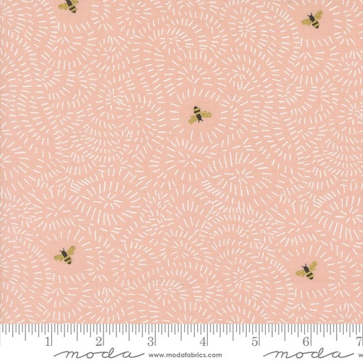 [48415 17M] Bee Garden Metallic Rose, Gingiber, Moda Fabrics