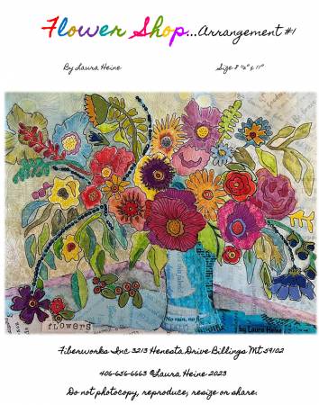 [FWLHFS1] Flower Shop Arrangement #1, Collage Pattern, Laura Heine