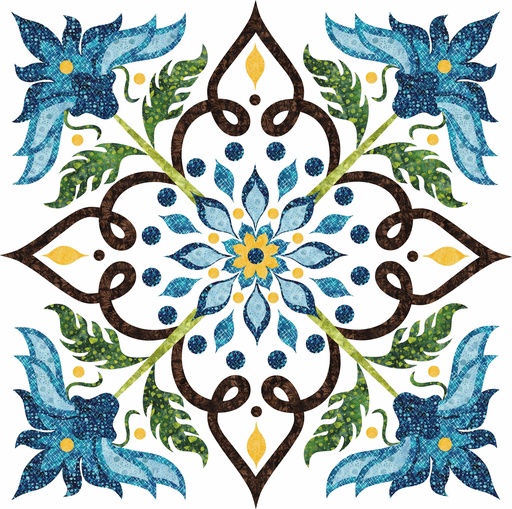 [FindingBalance] Laser-Cut Kit, Finding Balance, Jane Spolar, Collage Pattern