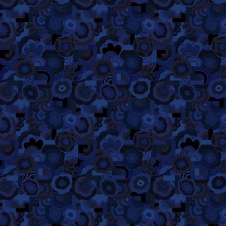 [1707659B] Modern Floral, Dada Midnight, Jazz Age, Mary Fons, Benartex Fabrics