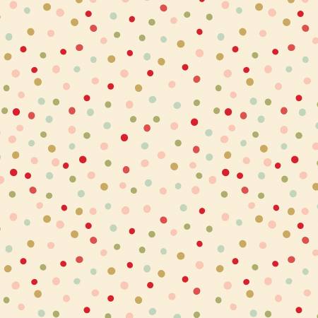 [WB16230R-EGGNOG] 108in Dots WideBack, Eggnog Glisten, Sandy Gervals, Riley Blake