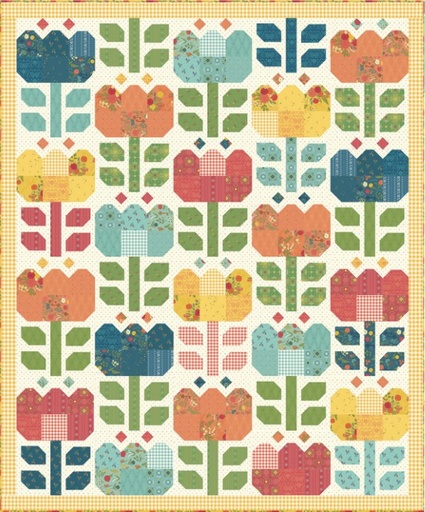 [KT-16320] First Blooms Tulip Festival Quilt Kit 68 3/4in x 83in, Heather Peterson, Riley Blake